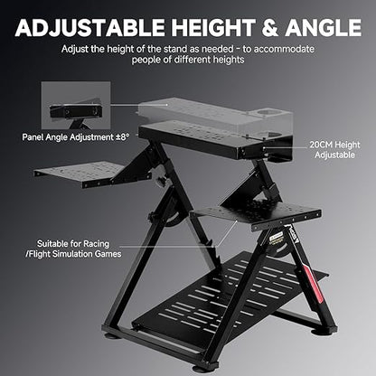 GTPLAYER Flight Racing Simulation Stand Foldable Gaming Stand Compatible - Image 4