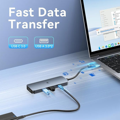 Docking Station for MacBook Pro Air, LIONWEI USB C Docking Station Dual Monitor - Image 4