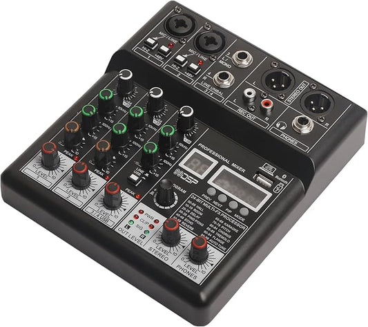 Dj Mixers, 4 Channel Audio Mixer, Sound Board - Image 2