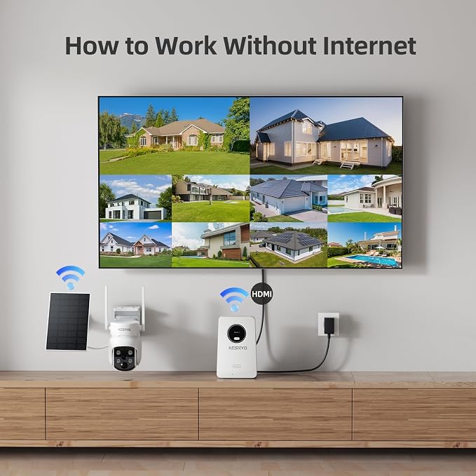 Solar Powered Security Cameras Wireless Outdoor, 4MP Cameras, 2 Cam kit - Image 4