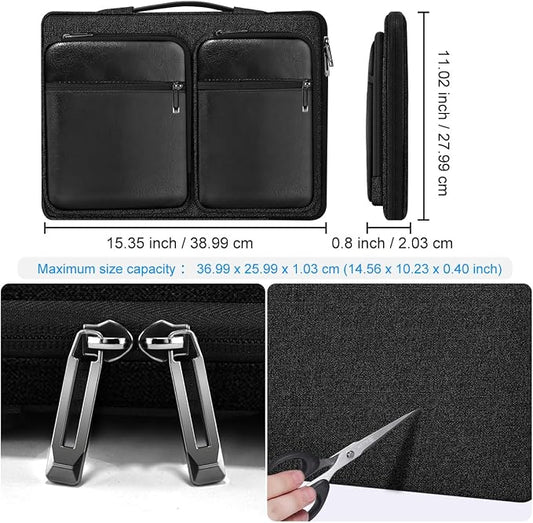 ZINZ Laptop Case 15 15.6 16 inches Sleeve Slim Briefcase Spill-Resistant Handbag - Image 2