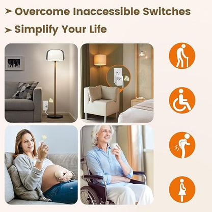 SURAIELEC Wireless Light Switch Remote Control Outlet, No Wiring Needed - Image 7