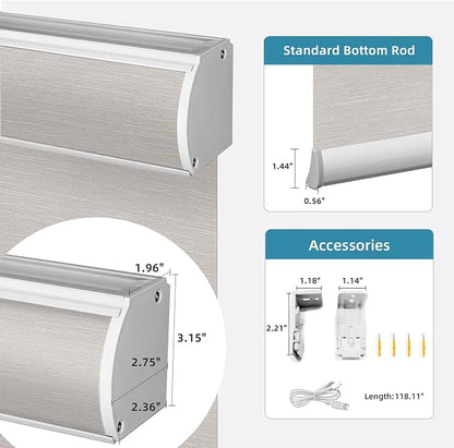 SmartWings Motorized Blind Light Filtering Shade Work - Image 7