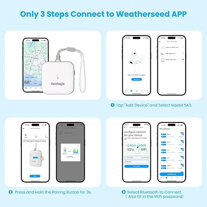 Sainlogic SA3 Smart Portable Weather Station, WiFi Indoor Outdoor Thermometer - Image 7