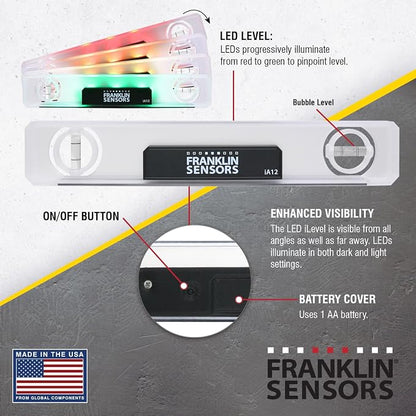 Franklin Sensors Light Level, Turns Green When Level, Digital/Electronic - Image 6