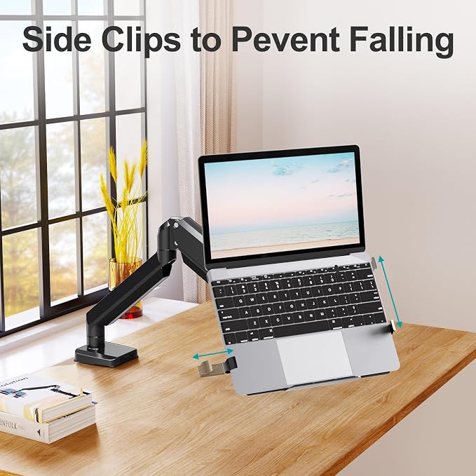 MOUNT PRO Laptop Arm Mount for Desk, 2 in 1 Function Monitor Laptop Stand - Image 8