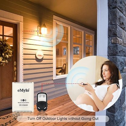 eMylo DC 12V 2CH RF Relay Smart Wireless Remote Control Light Switch Garage - Image 6