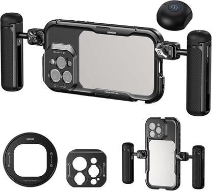 NEEWER 16 Pro Max Cage with Two Quick Release Side Handles, Phone Video Rig Kit by Neewer