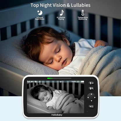 HelloBaby 6'' World First IPS 30H Battery Split-Screen Video Baby Monitor - Image 6