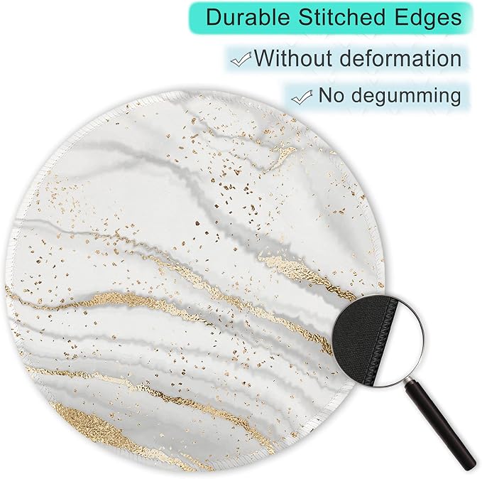 ITNRSIIET Round Mouse Pad with Stitched Edge Premium-Textured Waterproof - Image 5