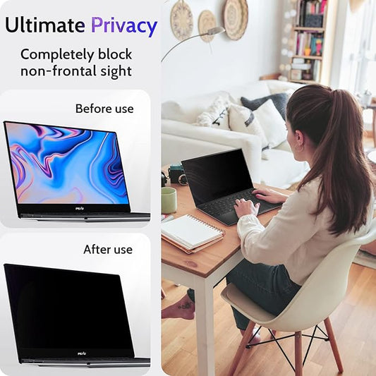 14 Inch Laptop Privacy Screen for 16:9 Computer Monitor, Anti Glare Blue Light - Image 2
