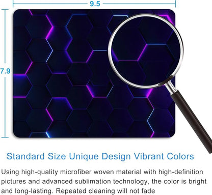 Purple Abstract Art Mouse Pad Personalized Design Computer Laptop Non-Slip - Image 2