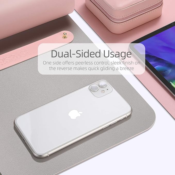 YSAGi Multifunctional Office Desk Pad, Ultra Thin Waterproof PU Leather Desk Mat - Image 3