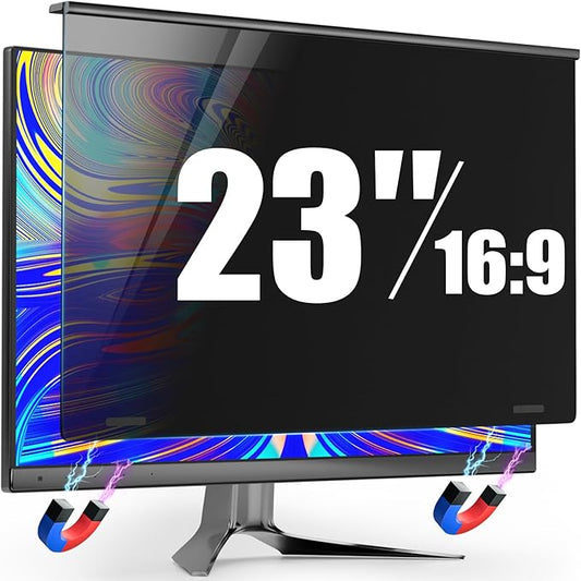 Magnetic Privacy Screen for Frameless Computer Monitor 23 Inch 16:9 Aspect Ratio by PJOVORY