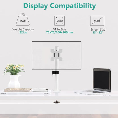 WALI Single Monitor Mount for 1 Computer Screen up to 32 inch, Fully Adjustable - Image 4