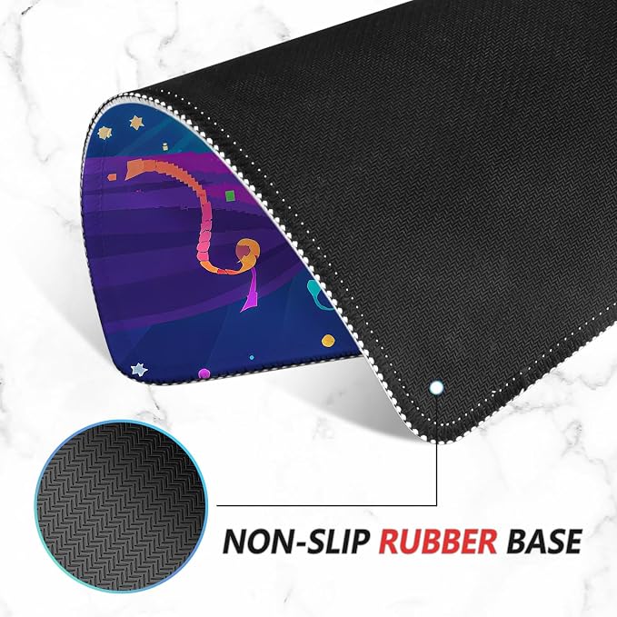 ITNRSIIET Mouse Pad Non-Slip Rubber Base Smooth Surface Stitched Edges - Image 4
