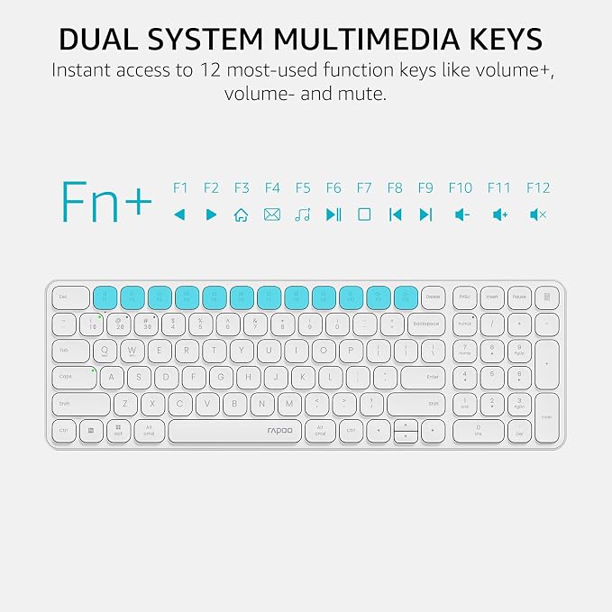 Rapoo 9360M Wireless Keyboard and Mouse Combo, Blade-Series E9310M 99-Key - Image 5
