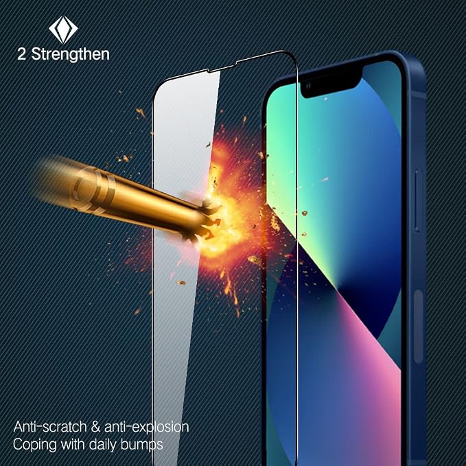 PPERFECTSIGHT Compatible for iPhone 13 Mini Screen Protector 5.4 Inch 2 Pack HD - Image 3
