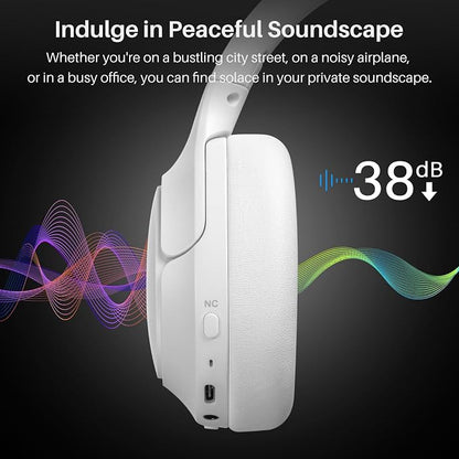 TOZO HT2 Hybrid Active Noise Cancelling Headphones, Wireless Over Ear Bluetooth - Image 3