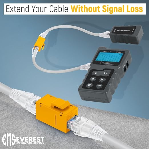 Everest RJ45 CAT6 Keystone Coupler in Yellow - Image 4