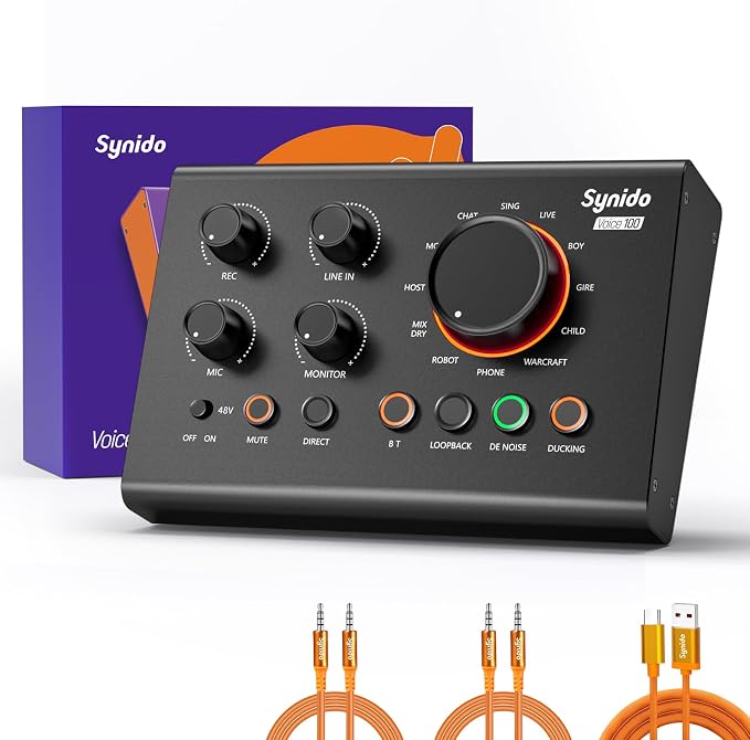 Synido Podcast Equipment, Audio Interface by Synido