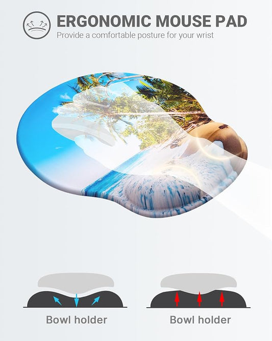 Ergonomic Mouse Pad Wrist Support, Comfortable Mouse Pad Wrist Rest, Relieve - Image 2