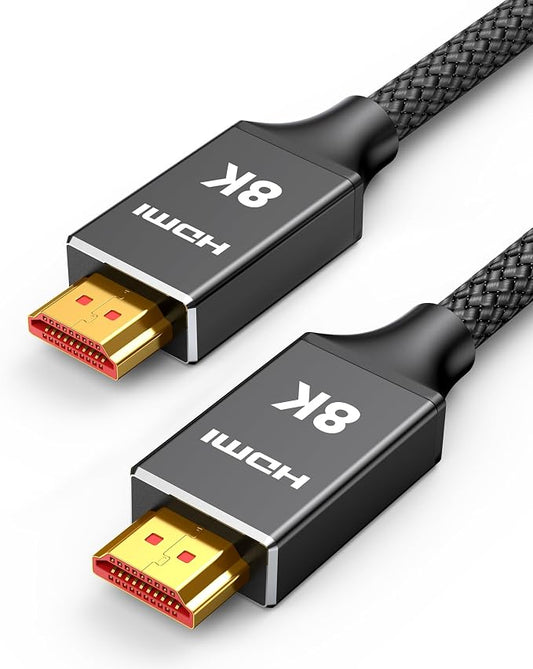Capshi 2ft 8K 4K@120Hz HDMI Cable 2.1, 48Gbps High Speed Cord by Capshi