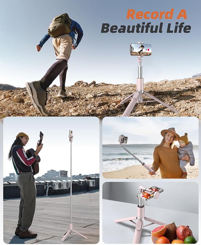 62" Phone Tripod & Selfie Stick, Tripod - Image 6