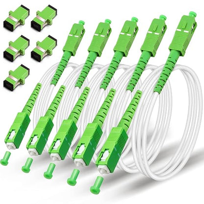 SC/APC to SC/APC Fiber Optic Internet Cable, Armored Single Mode Patch Cable by Bangun