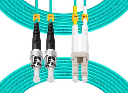 Fibergaga-5Pack OM3 LC to ST Multi-Mode Fiber Patch Cable, Duplex 50/125µm - Image 6