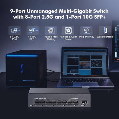 8 Port 2.5G Switch, 8 x 2.5GBASE-T Ports - Image 2
