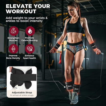 BAGAIL Ankle Wrist Weights for Women & Men, One Pair of 1/2/4/6/8/10 LBS - Image 4