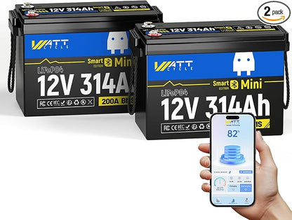 12V 314Ah Lithium LiFePO4 Battery Mini by Wattcycle