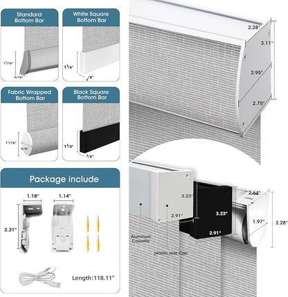 SmartWings Motorized 100% Blackout Shades Blinds, Custom Size, Cordless Window - Image 4