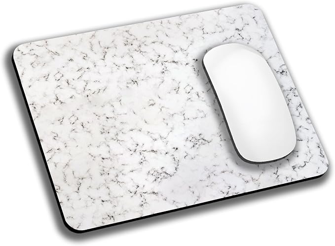 White Marble Black Texture Mouse Pads by EASTSMOOTH