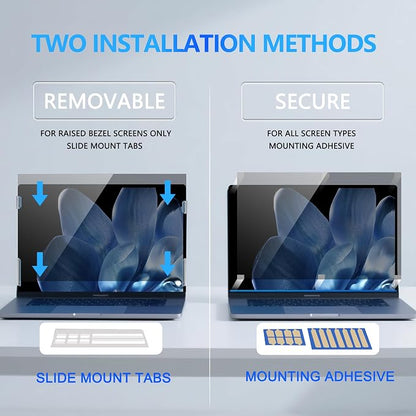 4-Way Laptop Privacy Screen Shield 15.6 Inch, Removable 16:9 Aspect 360° - Image 7