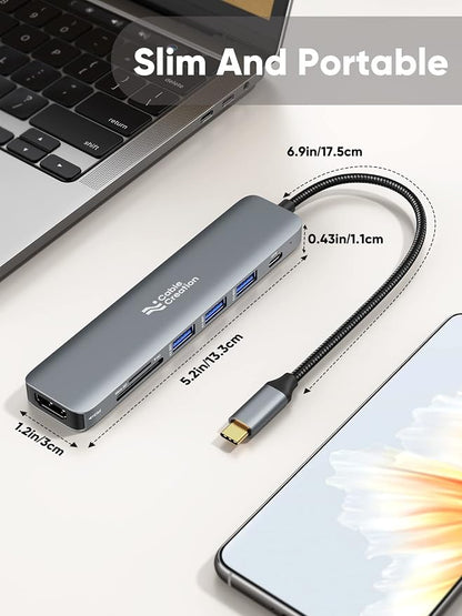 USB C Hub Multiport Adapter, CableCreation 7-in-1 USB C HDMI Hub - Image 8