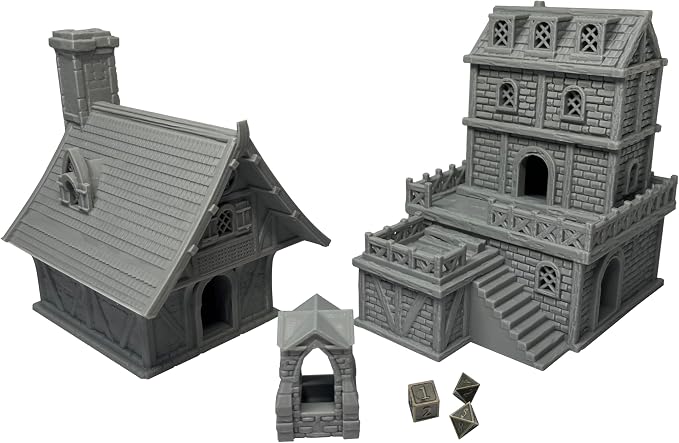 Medieval Miniature Building Terrain Set Compatible by HAUTICO
