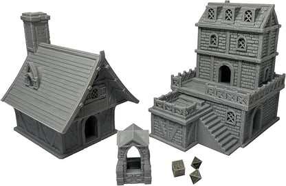 Medieval Miniature Building Terrain Set Compatible by HAUTICO