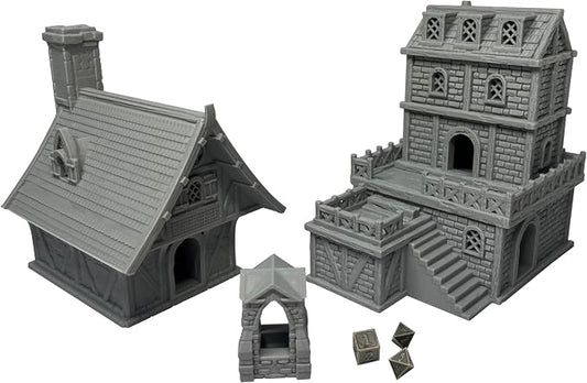 Medieval Miniature Building Terrain Set Compatible by HAUTICO