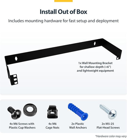 StarTech.com 1U Hinged Wall Mount Patch Panel Bracket - Image 5