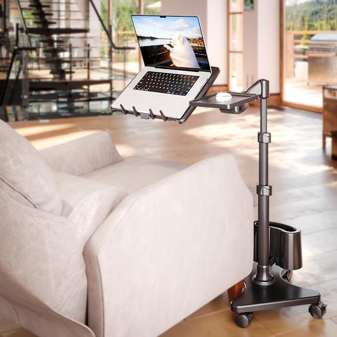 LEVO G2 Deluxe Adjustable Laptop Stand – Rolling Computer Desk & Ergonomic Table by LEVO