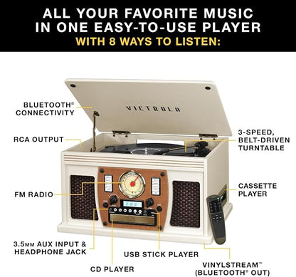 Victrola Navigator 8-in-1 Bluetooth Record Player - Image 2