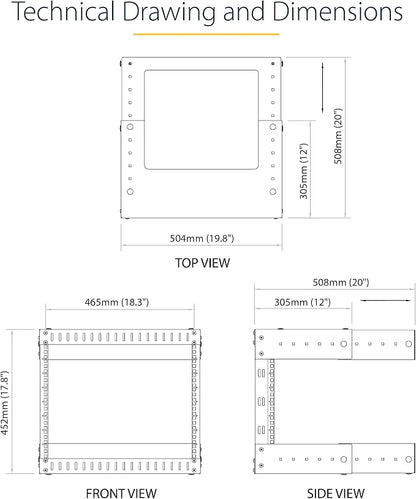 StarTech.com 8U 19" Wall Mount Network Rack - Image 6