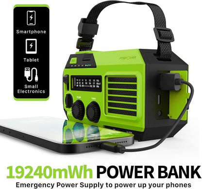 FosPower NOAA Emergency Weather Radio A6 19240mWh Portable Power Bank, - Image 3