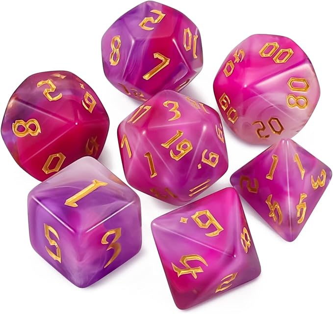 QMAY DND Dice Set -D&D Polyhedral Dice by QMAY