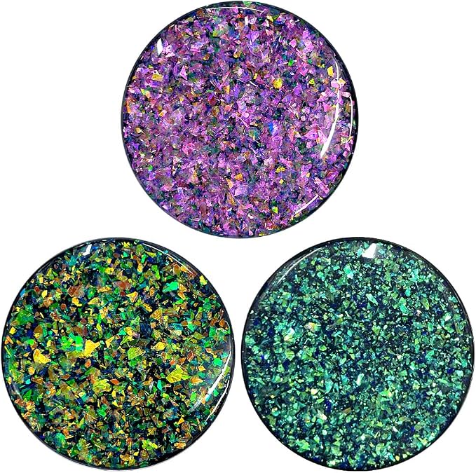 3 Pack Fashionable Clear Glitter Expandible Collapsible Moblile Phone Grip - Image 2