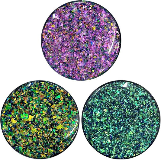 3 Pack Fashionable Clear Glitter Expandible Collapsible Moblile Phone Grip - Image 2