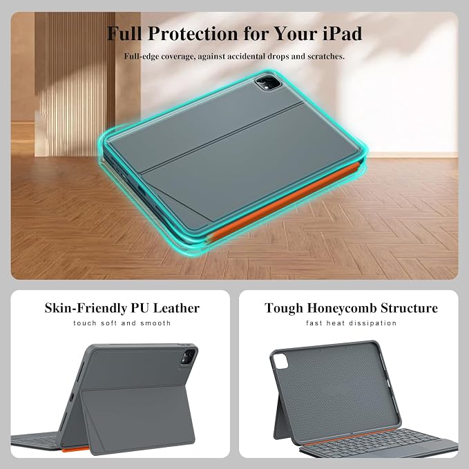 iPad Air 13 inch Case Keyboard, Wireless iPad Keyboard - Image 8
