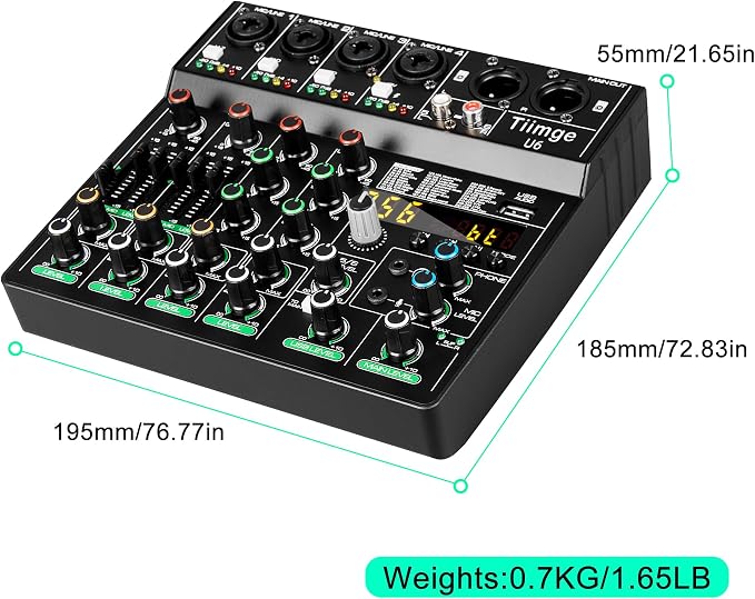 Professional 6-Channel Audio Mixer - Image 9